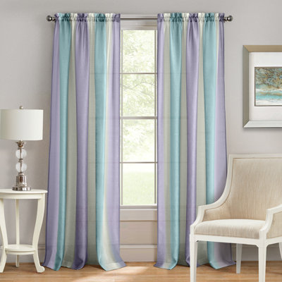 Paire de rideaux semi-transparents avec passe-tringle Spangler Elegant