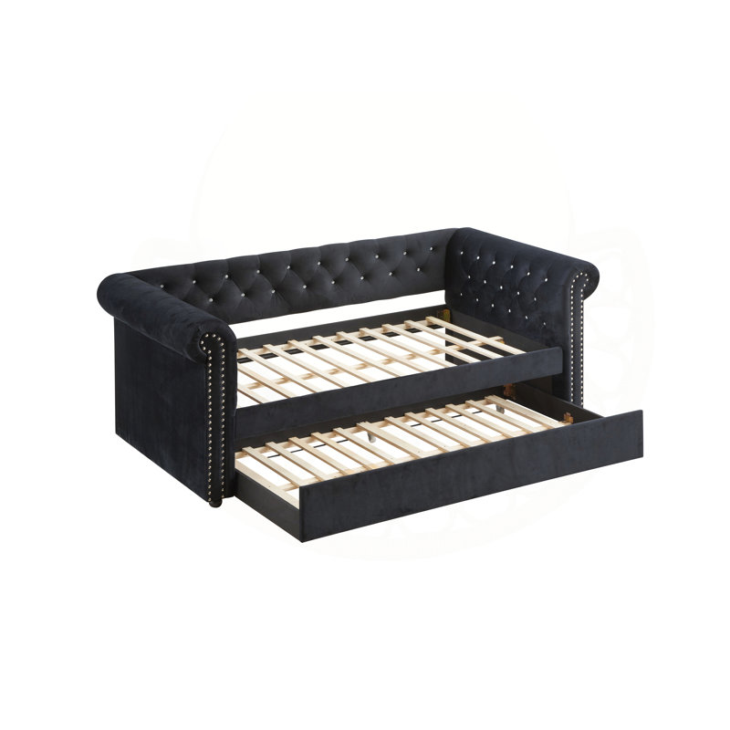 Tolar Daybed with Trundle, Black, Full/Double