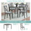 Ensemble de table de salle à manger 5 pièces en bois avec 4 chaises, ensemble pour 4 personnes et 4 personnes-1093843189-1093843194