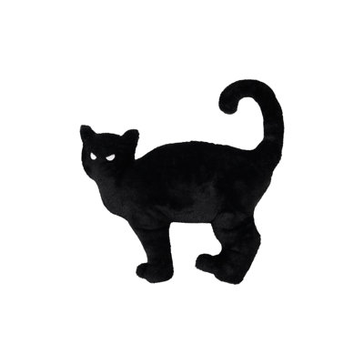 Charmed Velvet Cat Silhouette Pillow
