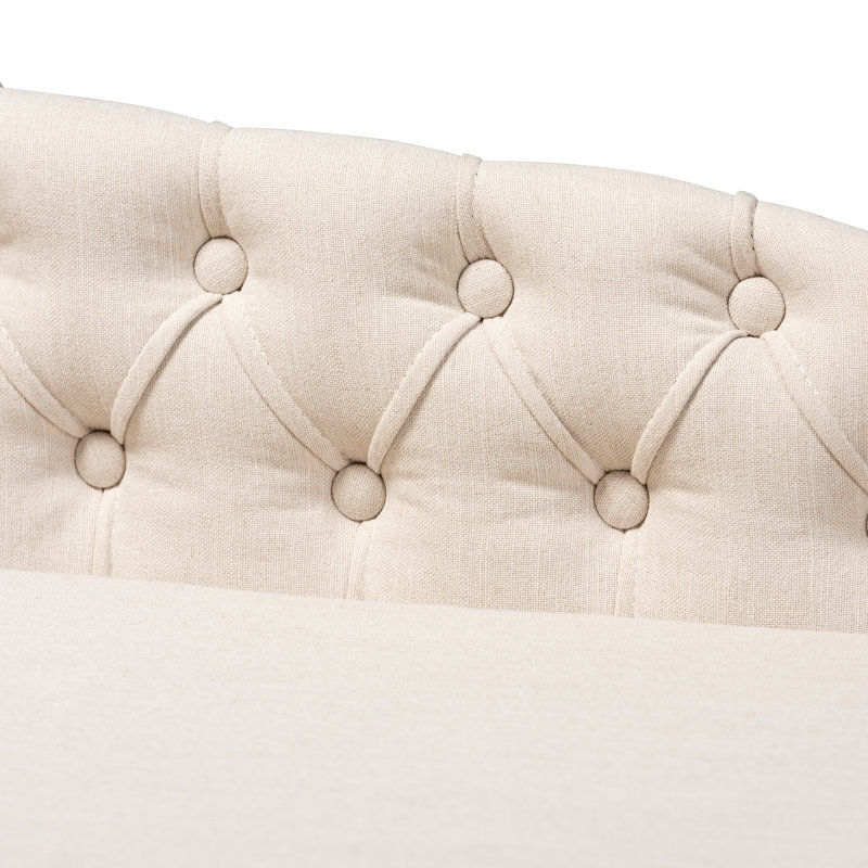 Chaise longue Jacek, Orienté à gauche (vu de face), Beige, Noir, noir, noir, noir