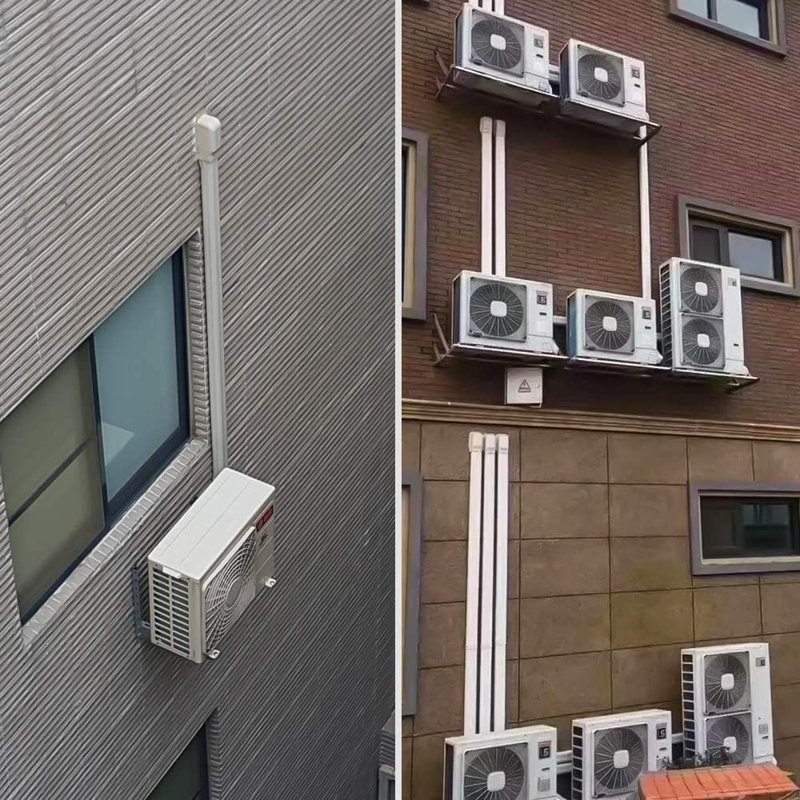 Ensemble de housse décorative en PVC TURBRO de l 3 po x L 7,5 po pour mini climatiseurs fendus et centraux, systèmes de pompes à chaleur AC