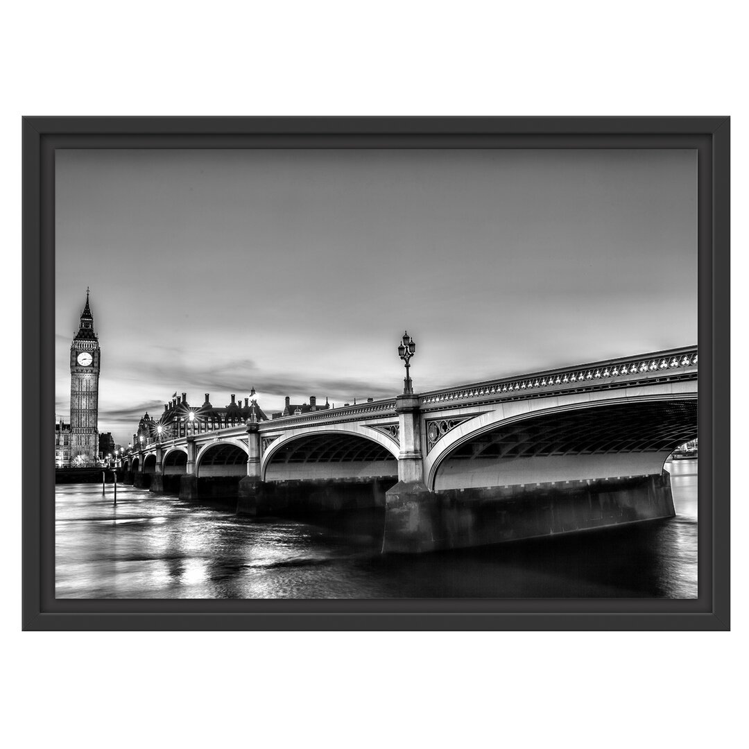 Gerahmtes Wandbild Westminster Bridge Big Ben