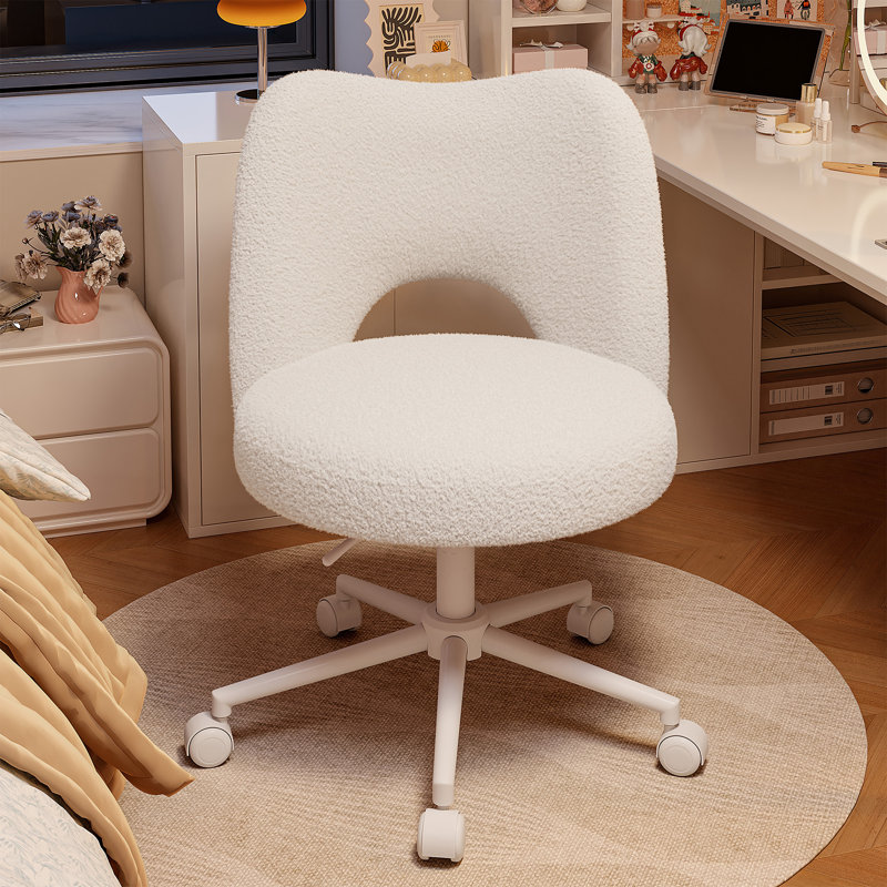 Chaise de bureau Teddy Vanity, Blanc