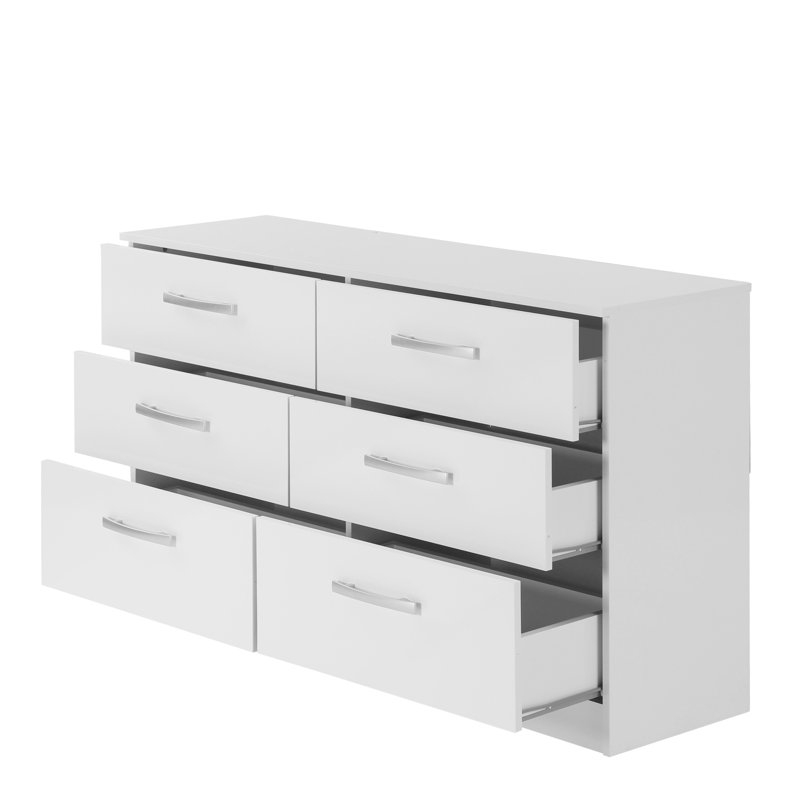 Marquitta 6 Drawer 127.5Cm W Dresser, White