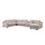 Canapé d'angle modulaire en chenille beige 141,5 po Celine-2092853713