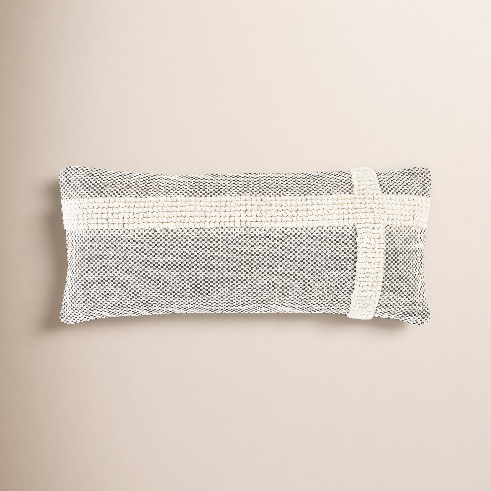 Sefarina Striped Wool Lumbar Throw Pillow, Down