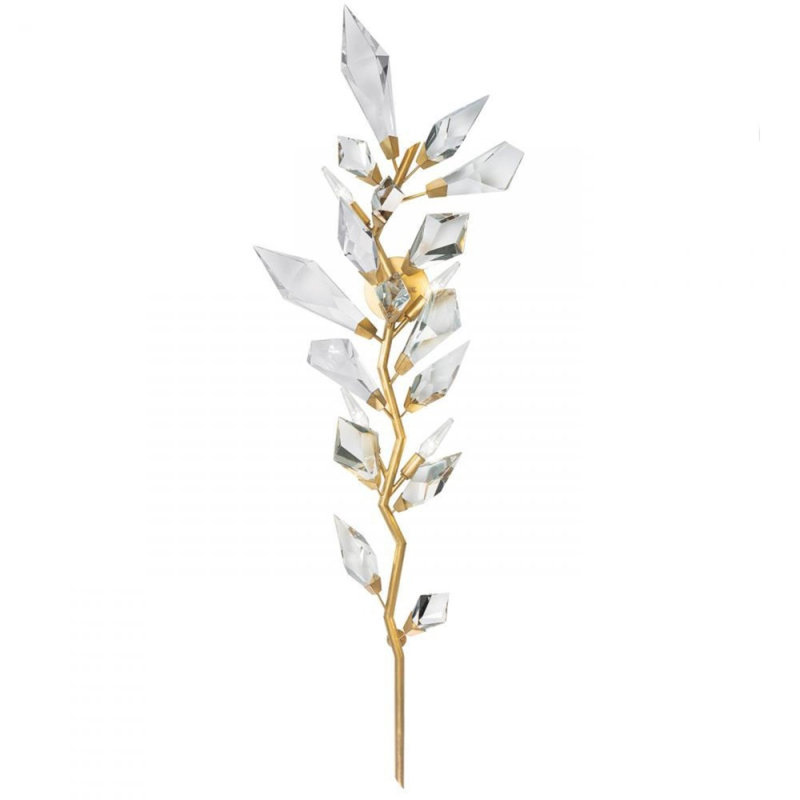 Lustre applique murale en acier 4 lumières Guidotti, Fumée, 14” Width x 36” Height, Doré