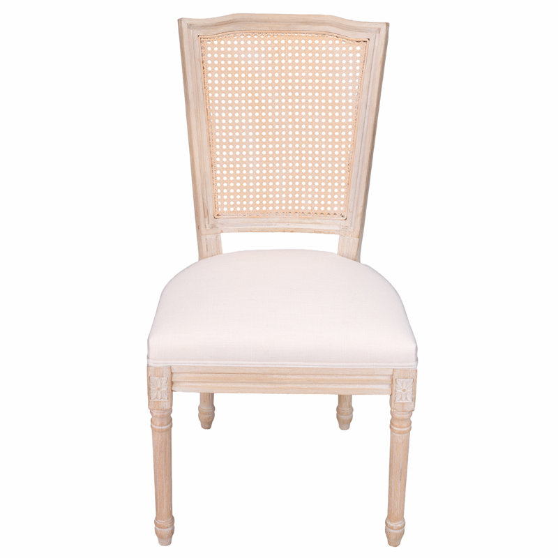 Ensemble de 2 chaises de salle à manger de style campagnard français