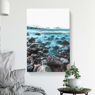 The Shoreline Of Lanzarote In Spain - Wrapped Canvas