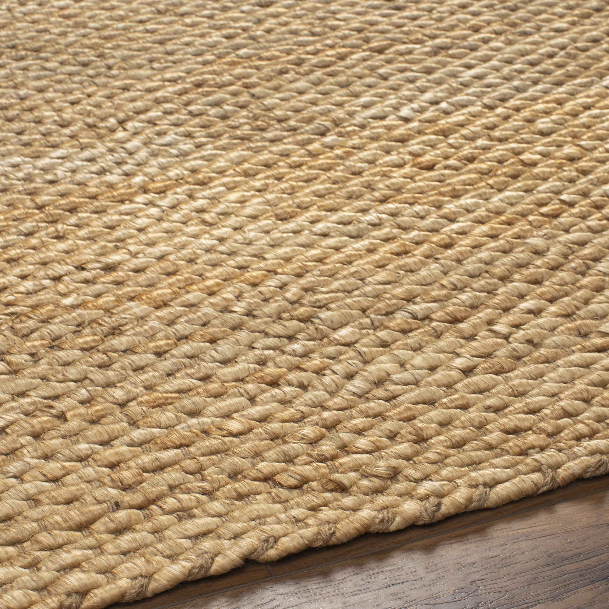 Edgemere Handmade Jute / Sisal Tan Rug, Rectangle 27" x 45"