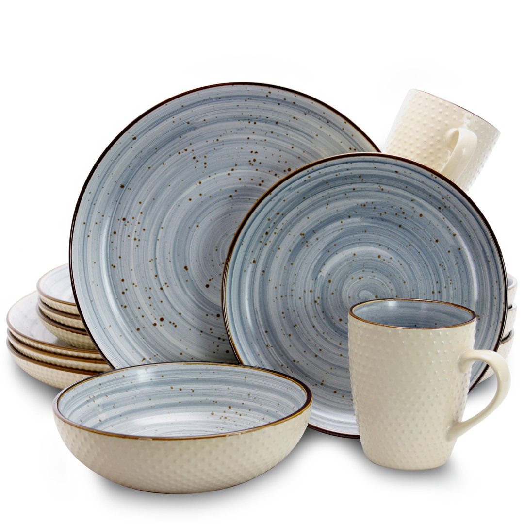 Bramblett 16 Piece Stoneware Dinnerware Set - Service for 4 Dovecove