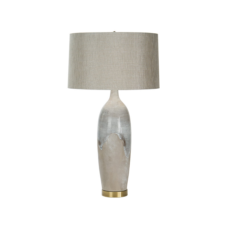Clint Table Lamp, 34" H x 19" W x 19" D, Gray