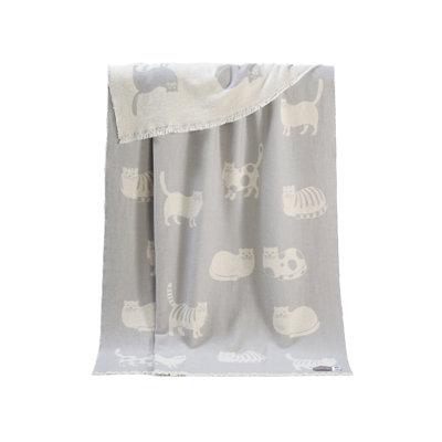 Cat Cotton Throw