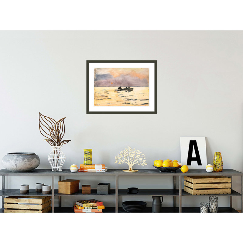 «Rowing Home» par Winslow Homer, impression giclée encadrée, H 22,4 po x l 29,5 po