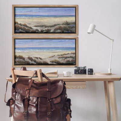  Coastal Beach Terrain 2 PC Framed Floater Canvas Set by Tim OToole