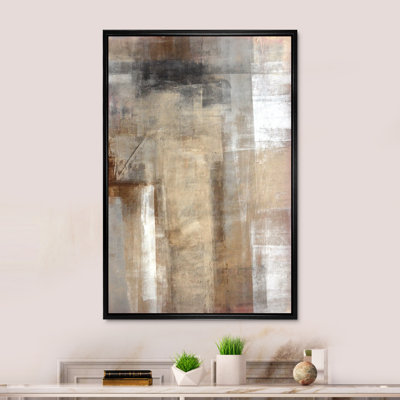 Brown Meets Beige Abstract Art " Brown Meets Beige Abstract Art " 4 - Pieces Painting Print