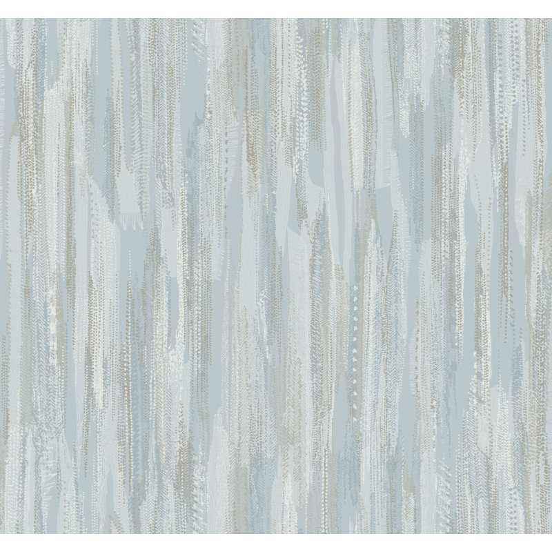 Tribeca Light Blue Texture Stripe Wallpaper, Blue