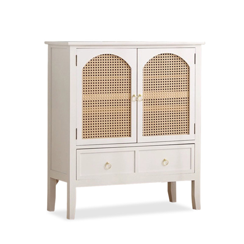Console rectangulaire en bois manufacturé blanc massif, Blanc