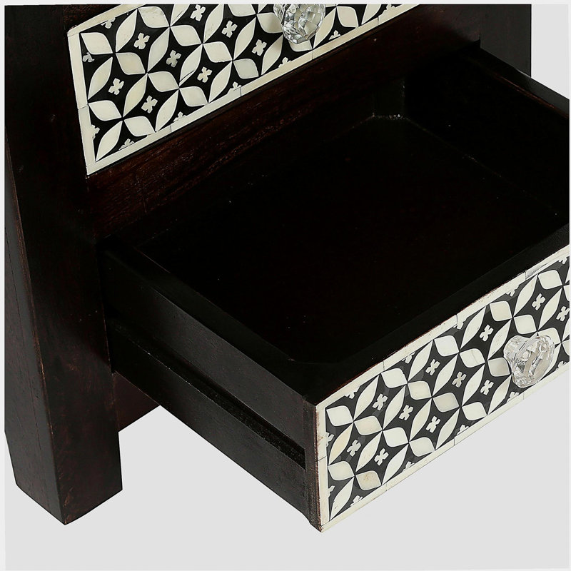 Table de chevet 3 tiroirs en bois