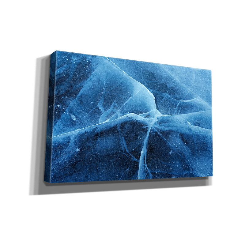 Toile épique Graffiti «Dream Lake Ice Abstract» par Rick Berk, 26 po x 18 po, H 12 po x l 18 po x P 0,75 po
