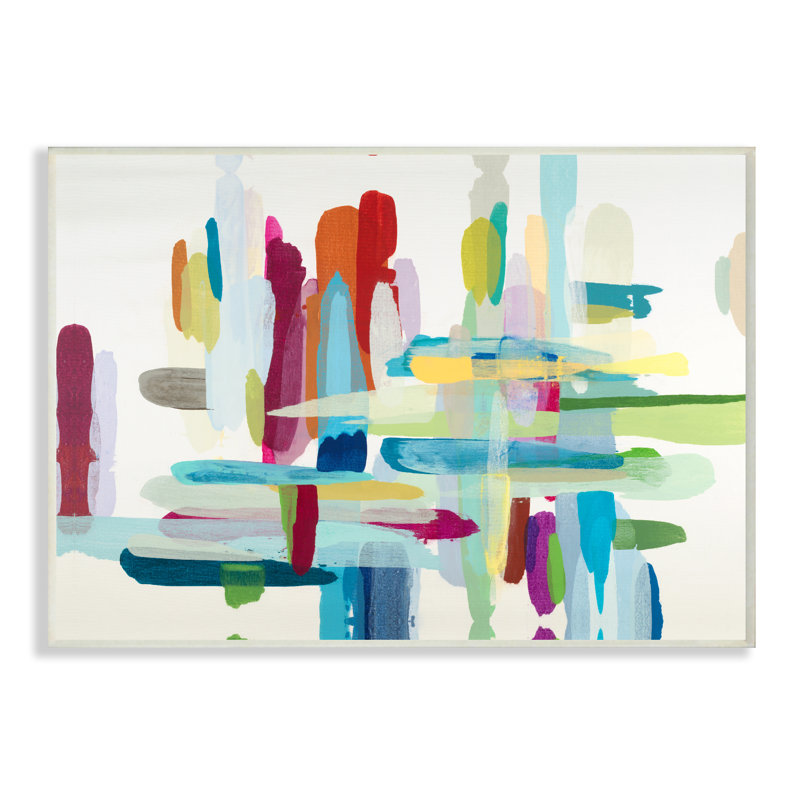 «Cross Hatch Abstract» par Third and Wall - reproduction d'art, H 10 po x l 15 po x P 0,5 po, Plaque murale