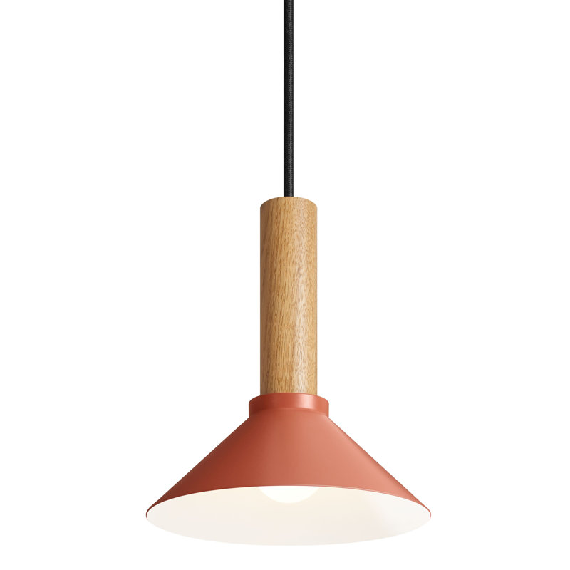 Emblem 1 - Light Pendant, 12" H x 14" W x 14" D, White Oak, Gray Blue