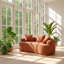 Upholstered 65 " Chenille Loveseat