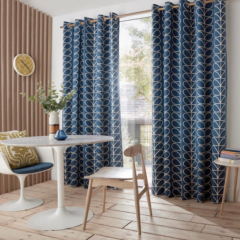 Linear Stem Curtains, 66 W x 90 D cm, Whale