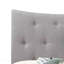 Grand lit en tissu gris Venacha