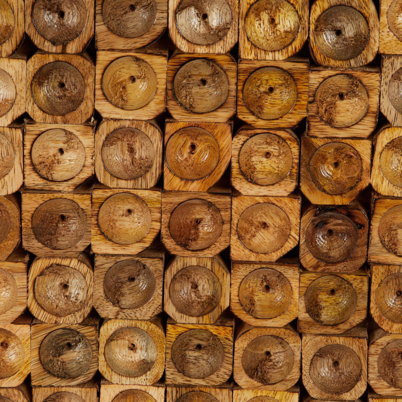 Jakin Cole And Grey Mango Wood Handmade Stacked Tree Trunks Abstract Wall Decor, 36" H x 12" W x 1.5" D