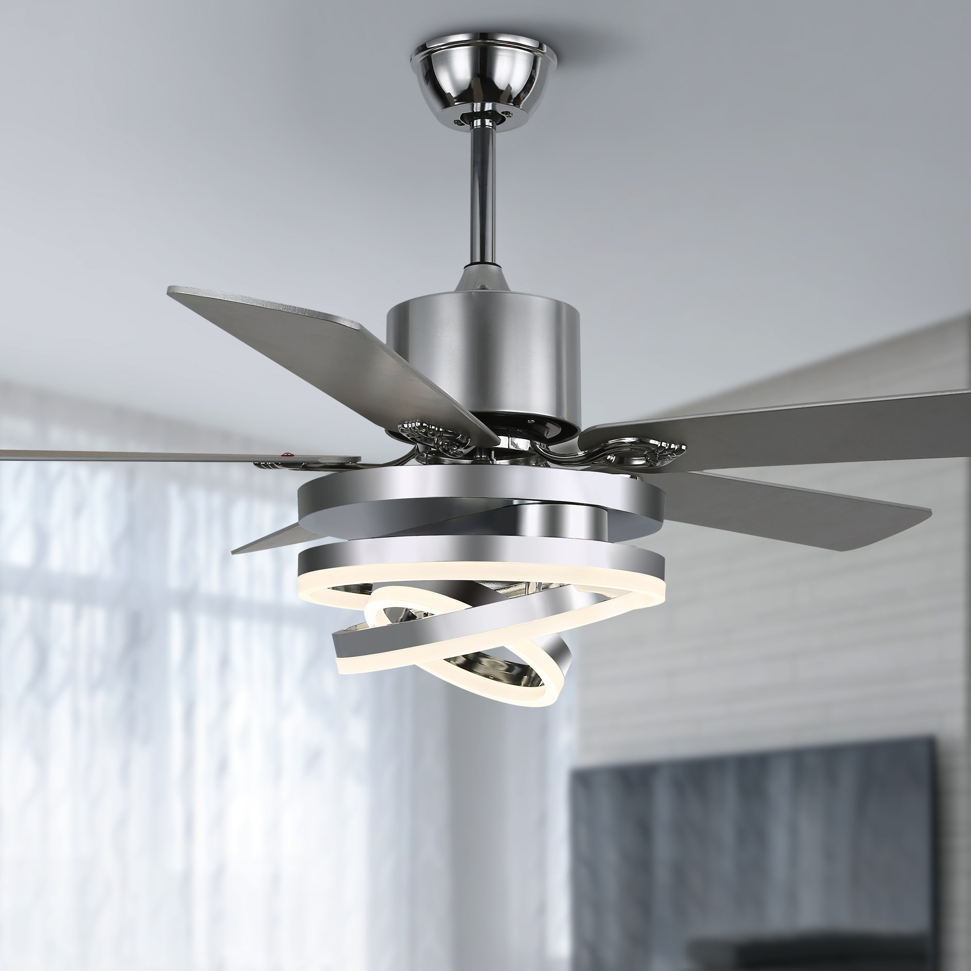 Ivy Bronx Eustolio 52 Reversible Ceiling Fan with Dimmable LED