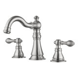 Robinet de salle de bain à large entraxe avec assemblage de bonde rétractable optionnelle Signature