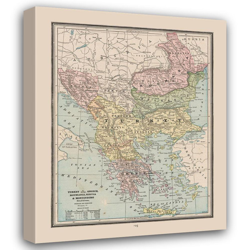 Art sur toile tendue avec Willram Forge Cram Gallery: Turquie Grèce, H 24 po x l 20 po