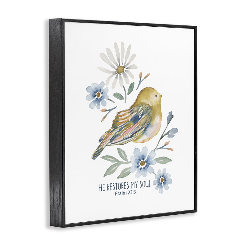 «He Restores My Soul», estampe numérique par Blue Chair Blessing, H 30 po x l 24 po, Giclée encadrée noir minuit