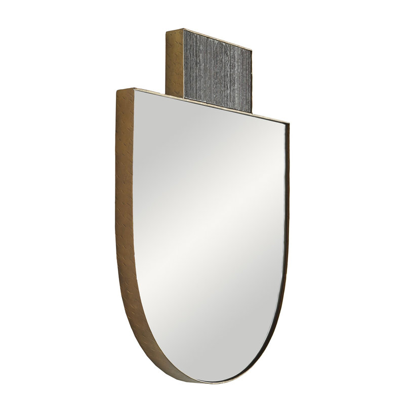 Lianna Half-circle Marble Wall Mirror