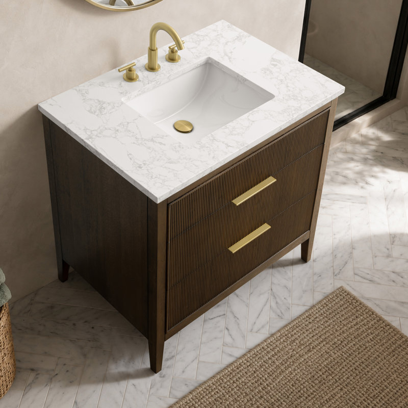 Emma 36" W Single Vanity, Chestnut Brown