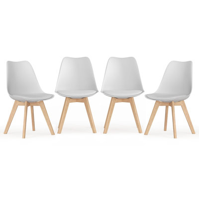 82cm H Stacking Side Chair in White
