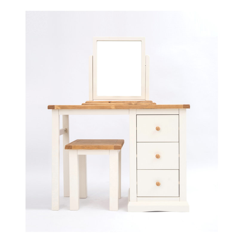Whitehall Dressing Table with Mirror, Off White