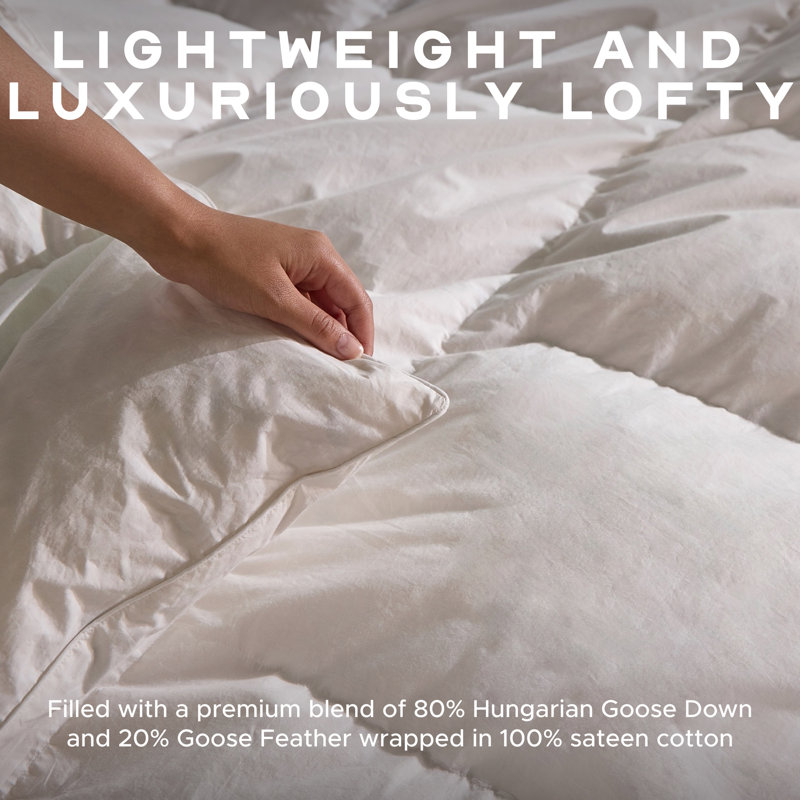 Retreat Snuggledown Sumptuous Goose Down 4.5 Tog Summer Duvet, Double