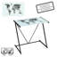 Orella Glass Top Writing Desk