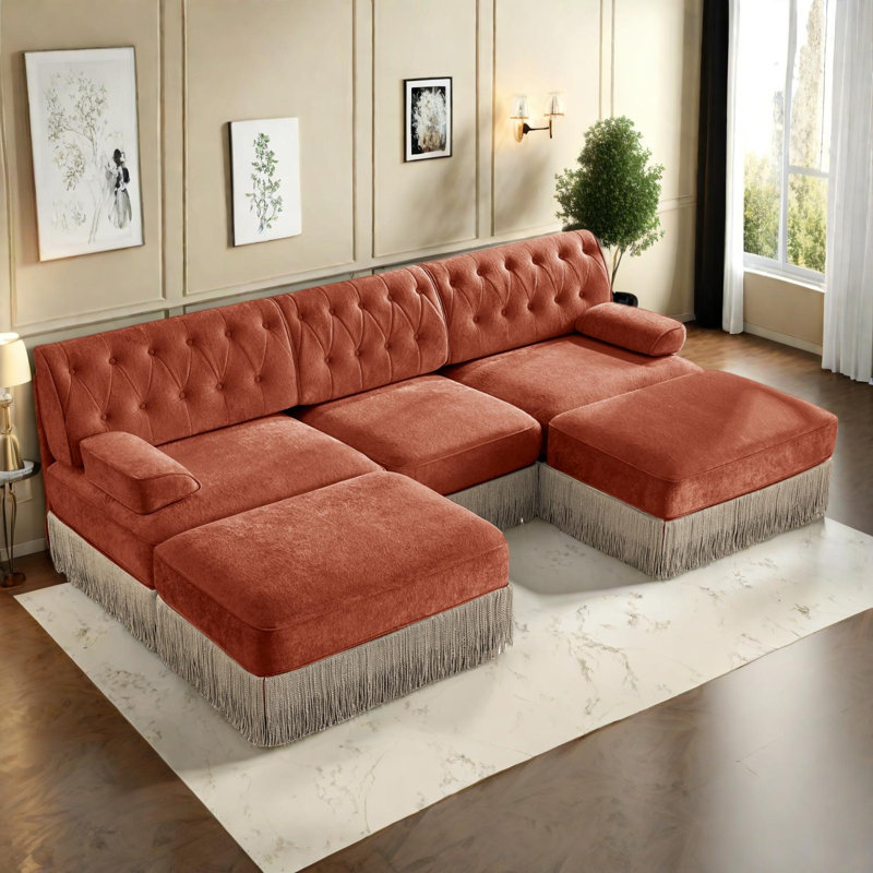 Canapé Chesterfield, Rouge