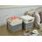 Decomomo Stackable Foldable Cube Storage  With Pu Handles Fabric Bin Set-373679221-373679112