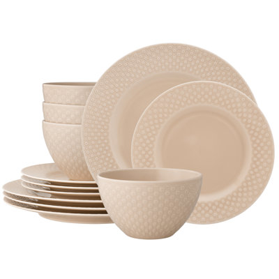 Kikko 12-Piece Dinnerware Set, Service for 4
