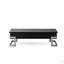 Table basse Calmam ultrabrillante et finition chromée avec plateau relevable