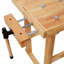 Banc de travail en bois 40 po, banc de travail du bois robuste avec poignée réglable, banc de travail du bois avec rangement pour garage