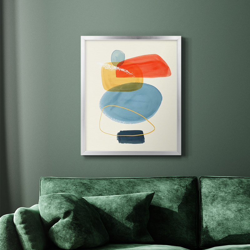 Toile encadrée de qualité supérieure «Bright Color Bundle I» - prête à être accrochée, Argent, H 24 po x l 20 po