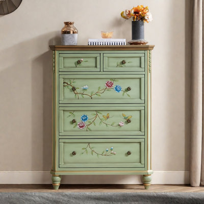 Simple Hand-Painted SolidWood Accent Chest