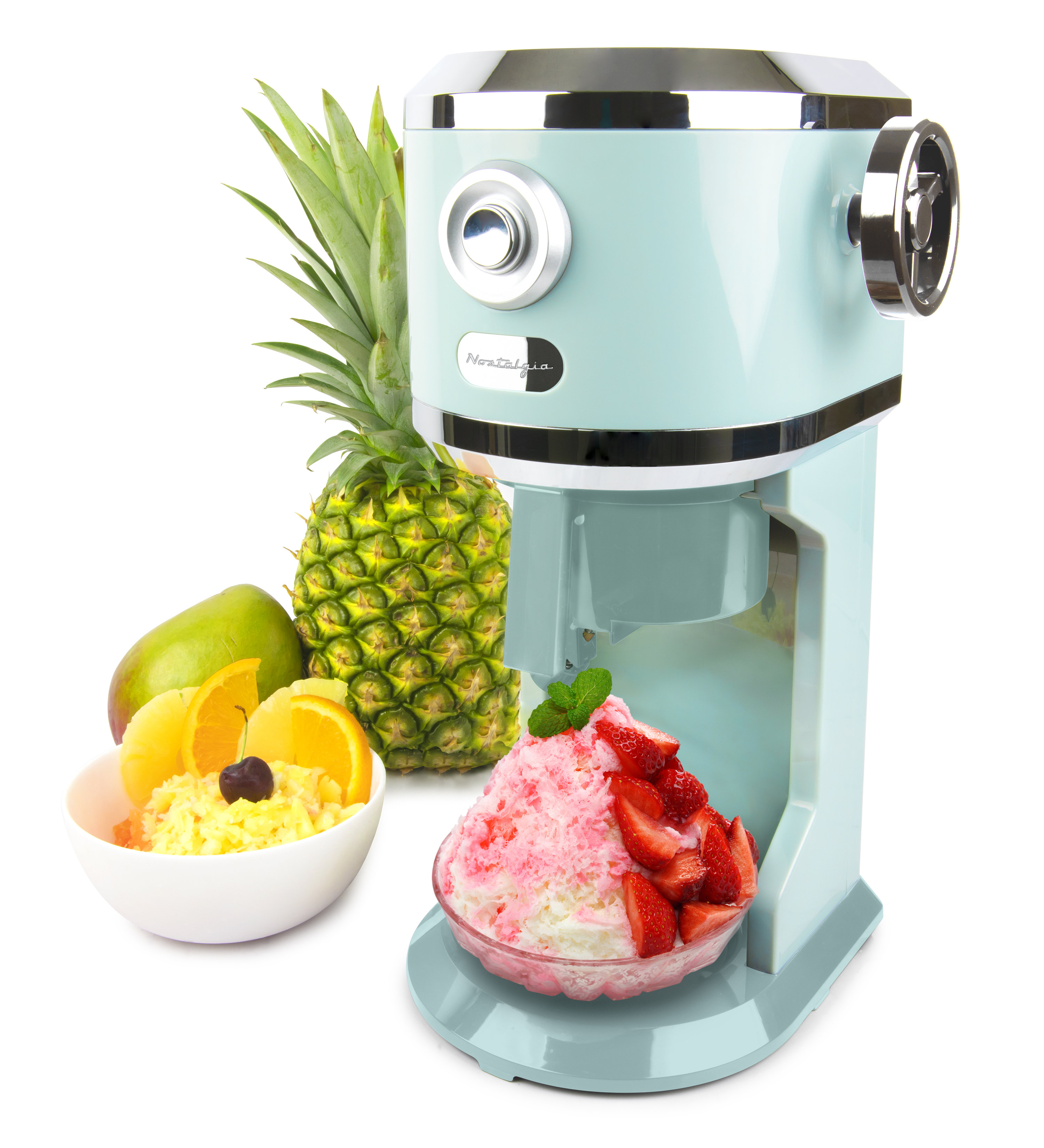 Nostalgia Kool-Aid Shave Ice & Snow Cone Maker, Includes Reusable Cup and  Two Ice Molds, Stainless Steel Blades, Makes Margaritas, Frozen Cocktails