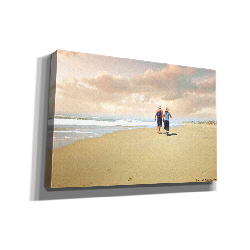 Dovecove «Beach Walk» par Carlos Casamayor, art mural sur toile, H 12 po x l 18 po x P 0,75 po